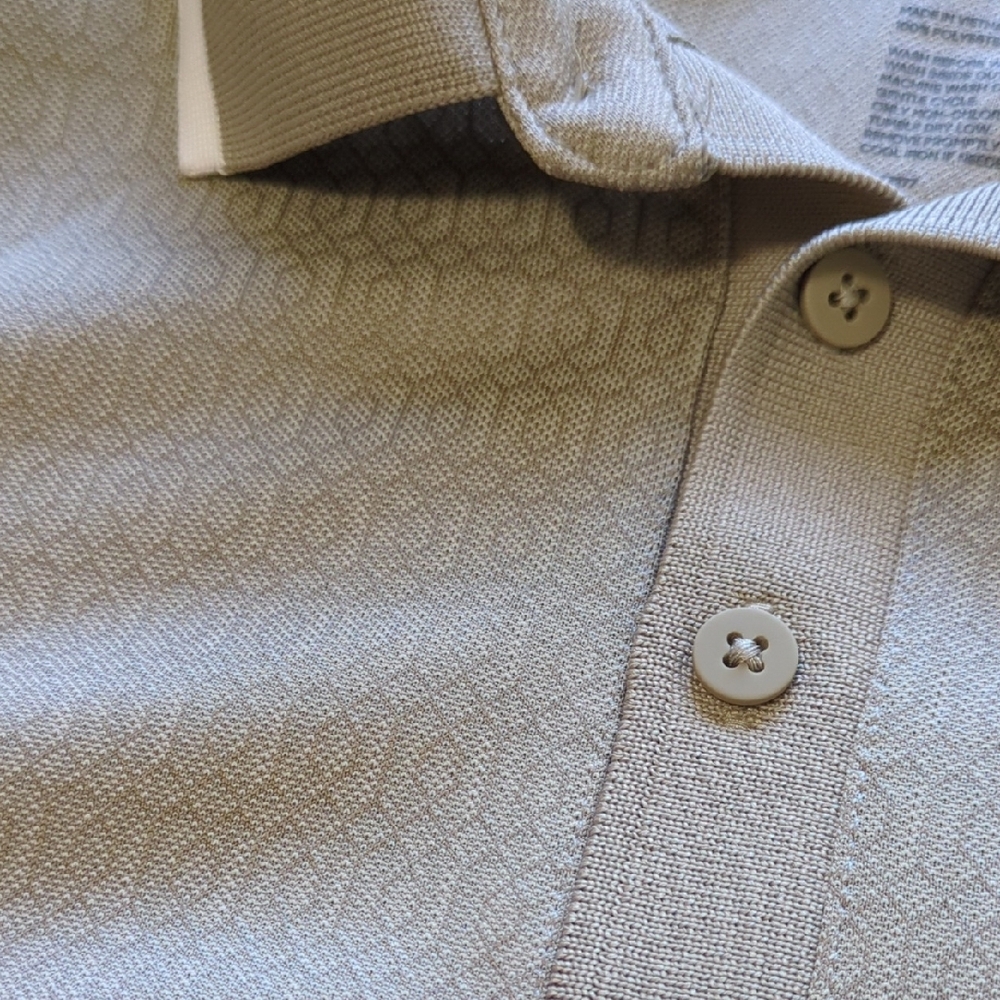 FLX Men's Polo Shirt - Gray, Green, and Burgundy - Picture 3 of 4